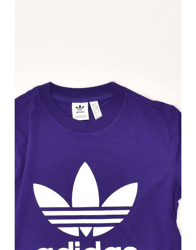 ADIDAS Womens Graphic T-Shirt Top UK 10 Small  Purple Cotton | Vintage Adidas | Thrift | Second-Hand Adidas | Used Clothing | Messina Hembry 