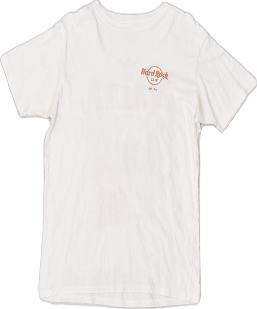 HARD ROCK CAFE Mens Graphic T-Shirt Top Small White Cotton | Vintage | Thrift | Second-Hand | Used Clothing | Messina Hembry 