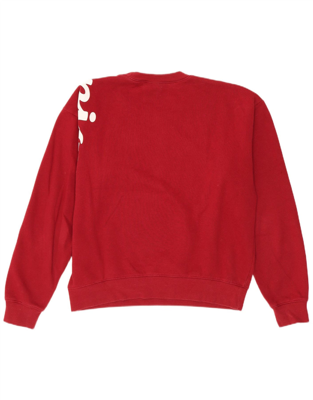 Champion Womens Graphic Oversized Sweatshirt Jumper UK 10 Small Burgundy
