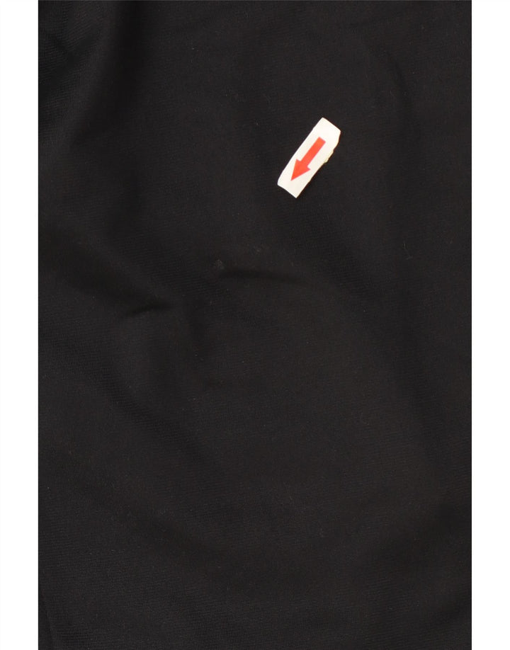 Kappa Womens Graphic Tracksuit Top Jacket UK 12 Medium Black Polyester