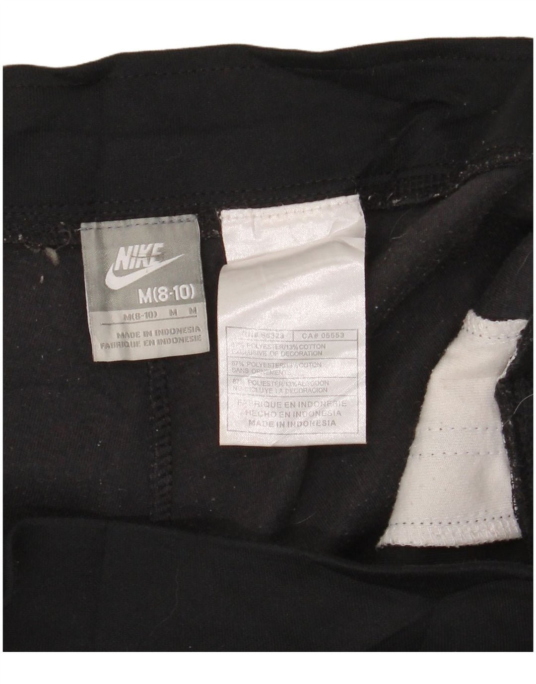Nike Womens Capri Tracksuit Trousers US 8/10 Medium  Black Polyester