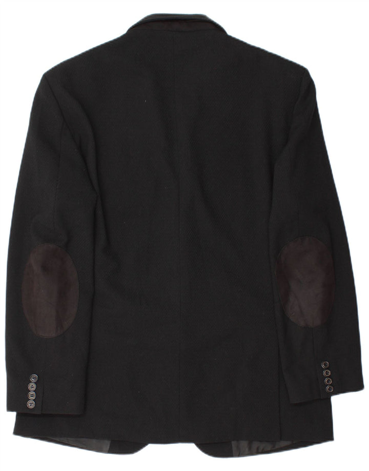 Zara Mens 2 Button Blazer Jacket UK 42 XL Black