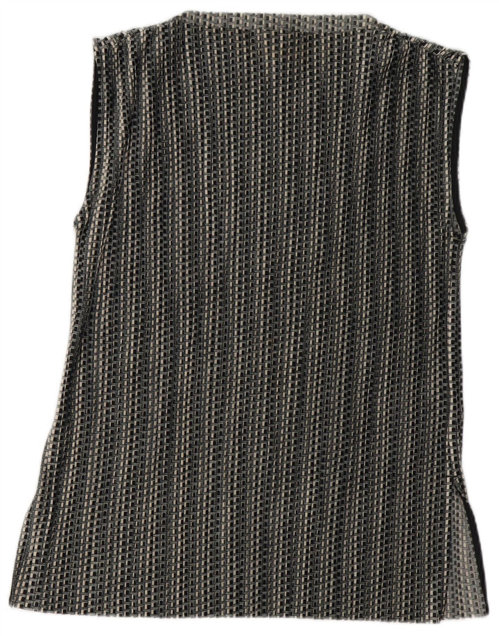 Cos Womens Sleeveless Blouse Top UK 14 Medium Black Geometric Polyester