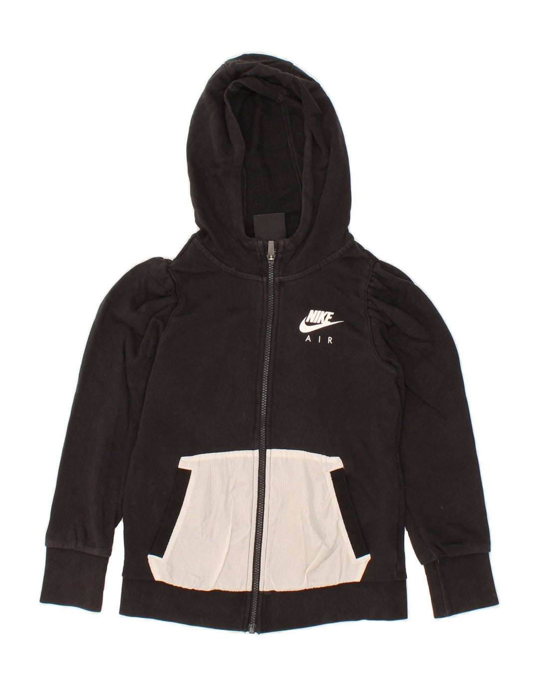 NIKE Boys Standard Fit Zip Hoodie Sweater 10-11 Years Medium  Black Vintage Nike and Second-Hand Nike from Messina Hembry 