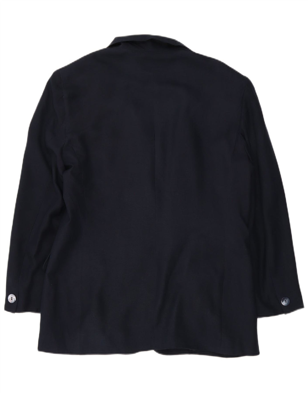 DANIEL HECHTER Womens 1 Button Blazer Jacket UK 14 Large Navy Blue Silk