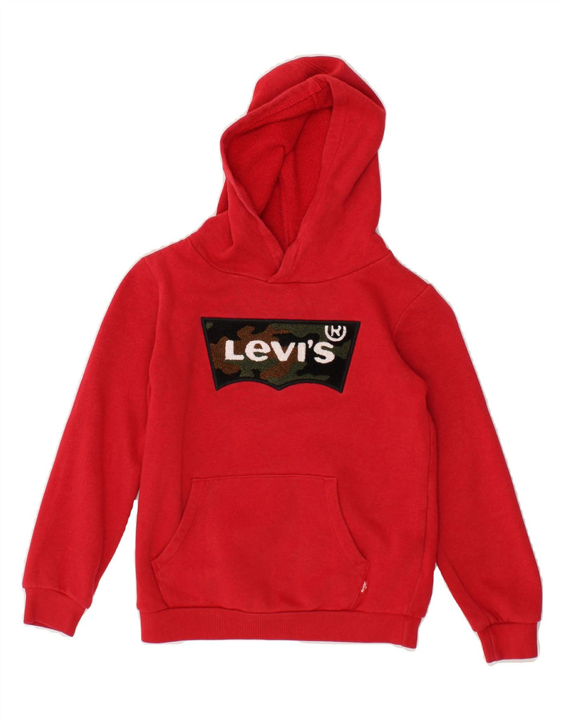 LEVI'S Girls Graphic Hoodie Jumper 4-5 Years Red | Vintage Levi's | Thrift | Second-Hand Levi's | Used Clothing | Messina Hembry 