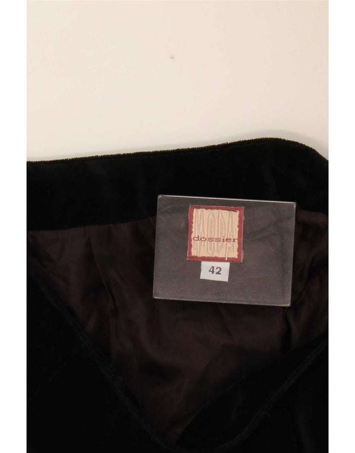 Moda Dossier Womens Mini Corduroy Skirt IT 42 Medium W28 Black