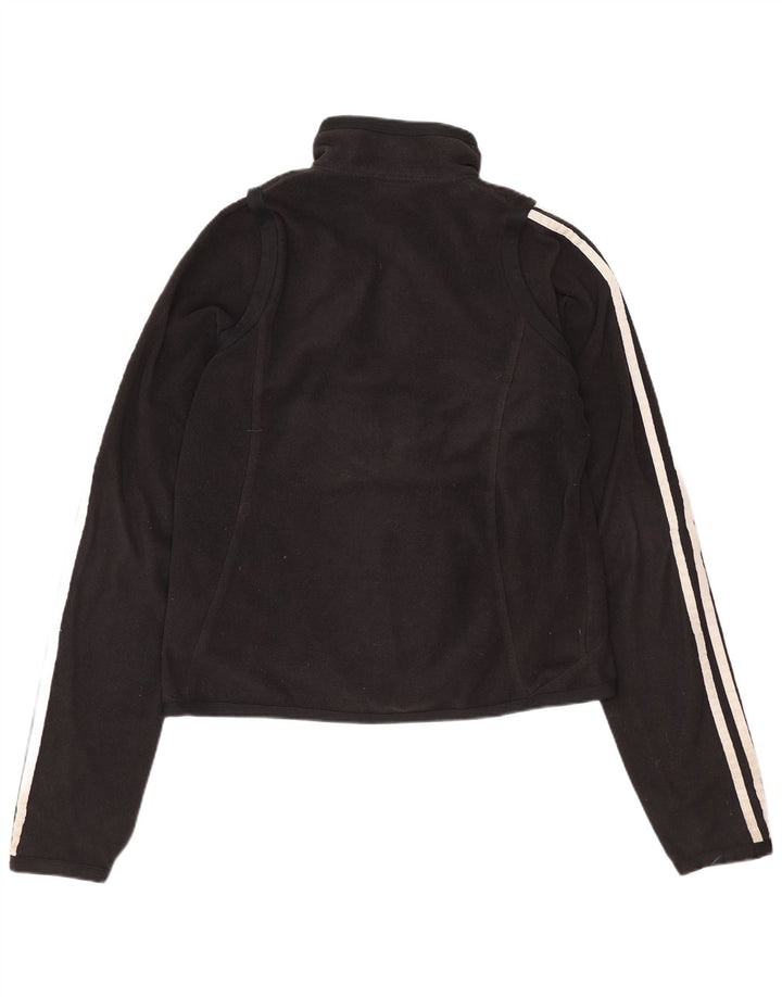 Adidas Womens Climawarm Fleece Jacket UK 12 Medium Black Polyester