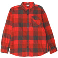 Columbia Mens Flannel Shirt Medium Red Gingham Cotton