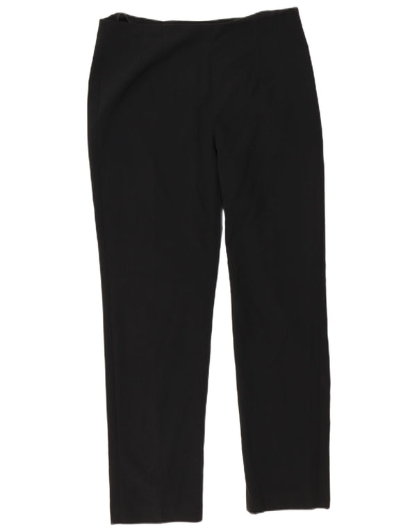 Marks & Spencer Womens Tapered Casual Trousers UK 12 Medium W32 L30 Black