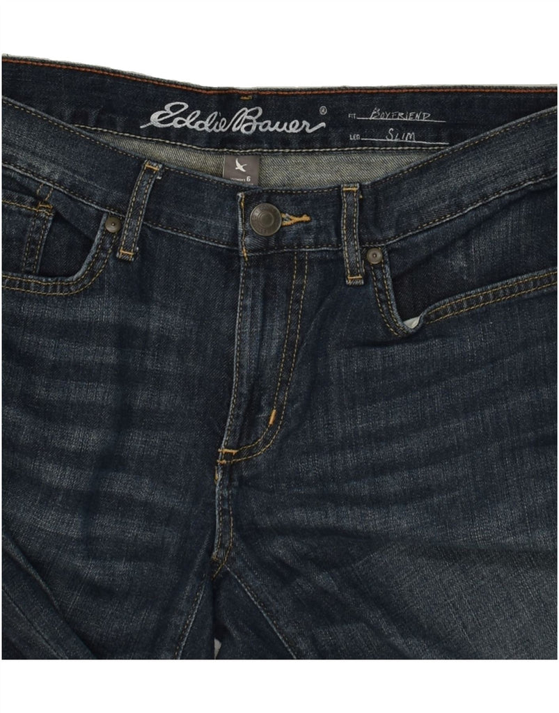 EDDIE BAUER Womens Boyfriend Slim Jeans US 6 Medium W34 L32 Navy Blue | Vintage Eddie Bauer | Thrift | Second-Hand Eddie Bauer | Used Clothing | Messina Hembry 