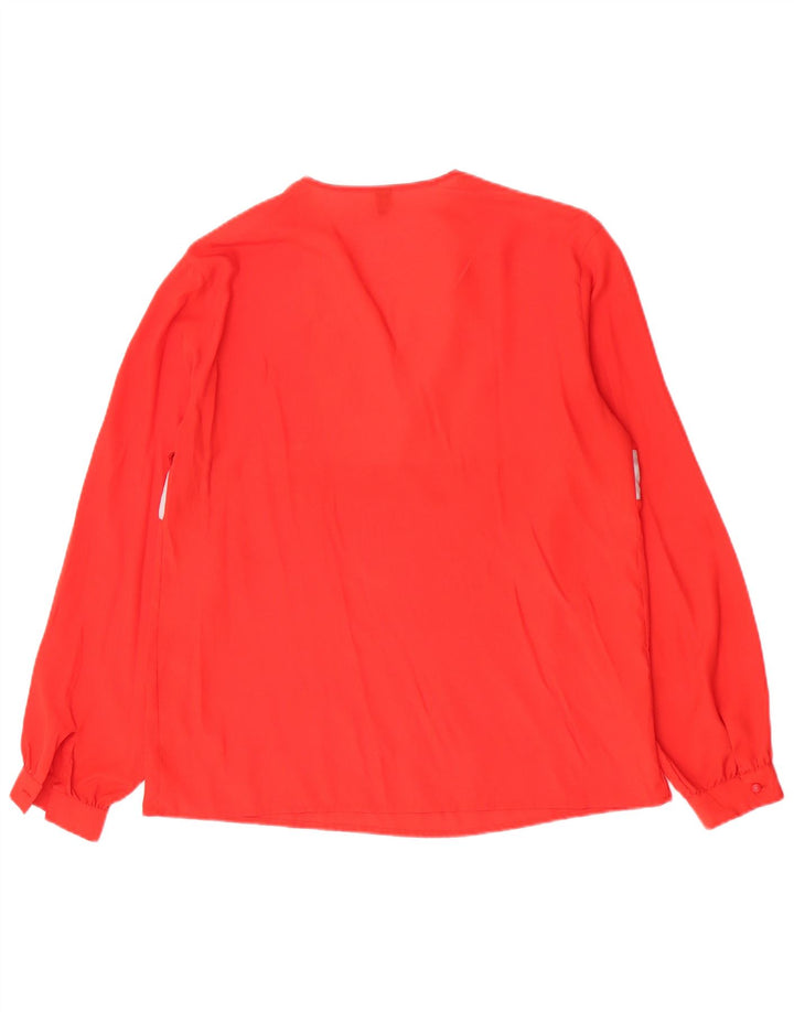 Mario Pucci Cecconi Womens Blouse Top IT 44 Medium Red Colourblock