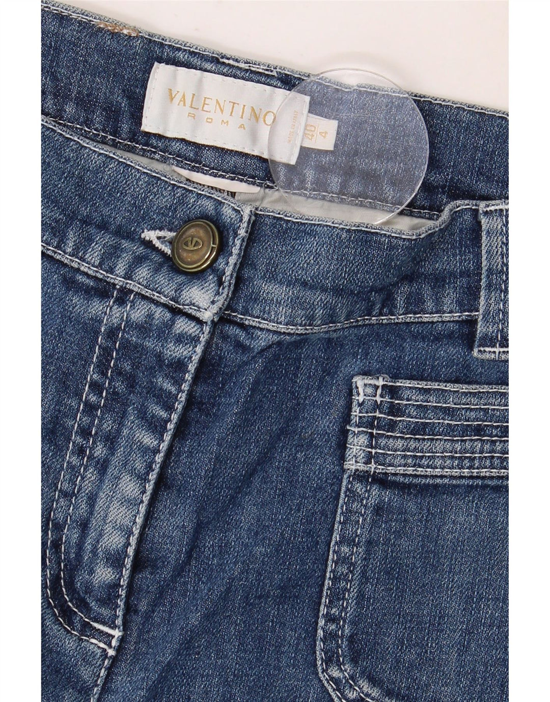 Valentino Womens Slim Jeans IT 40 Small W28 L30 Blue