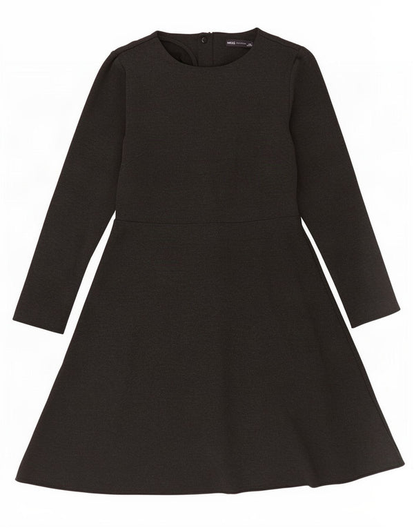Marks & Spencer Womens Long Sleeve A-Line Dress UK 8 Small Grey Viscose