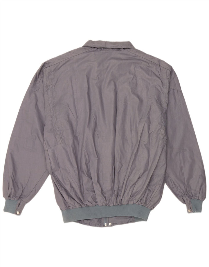 VINTAGE Mens Bomber Jacket UK 42 XL Blue Colourblock