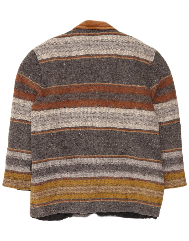 VINTAGE Mens 4 Button Blazer Jacket UK 40 Large Multicoloured Striped