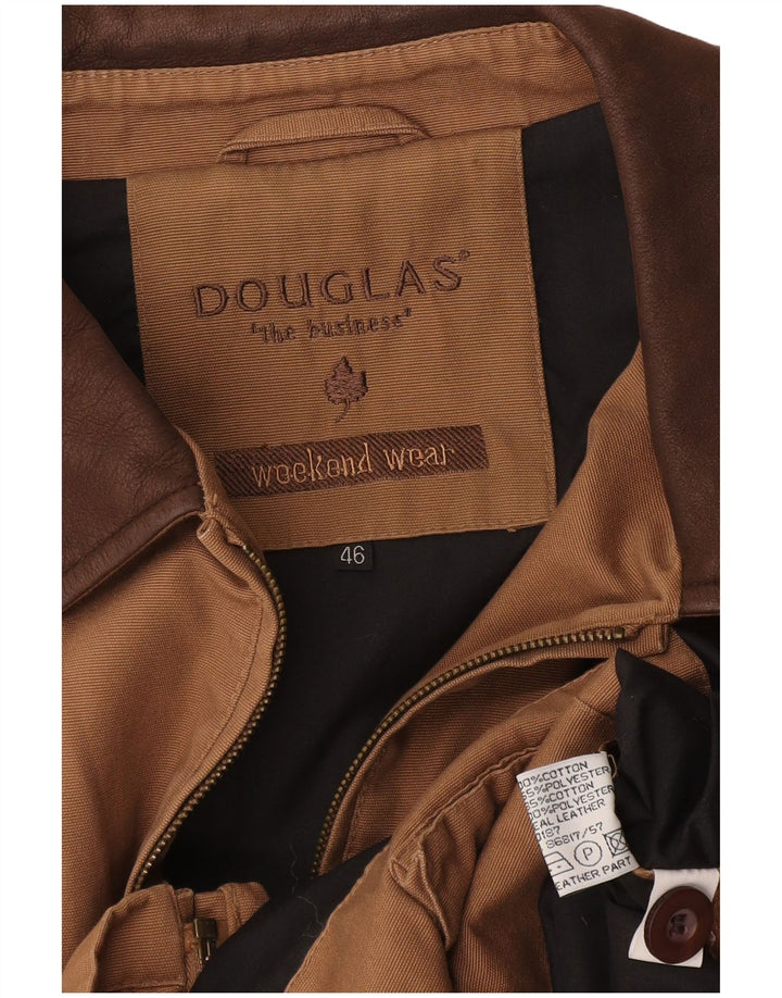 Douglas Mens Bomber Jacket UK 46 3XL Beige Cotton