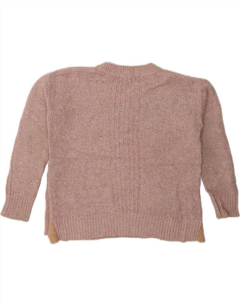 WHITE STUFF Womens Crew Neck Jumper Sweater UK 12 Medium Pink Cotton Vintage White Stuff and Second-Hand White Stuff from Messina Hembry 