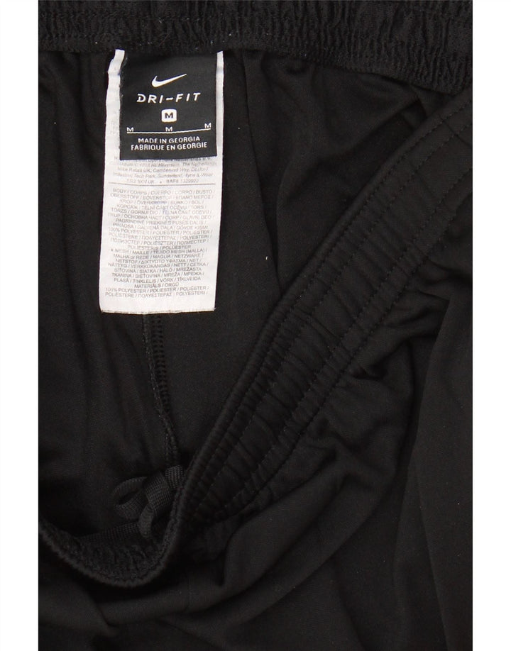 NIKE Mens Dri Fit Tracksuit Trousers Medium  Black Colourblock Polyester