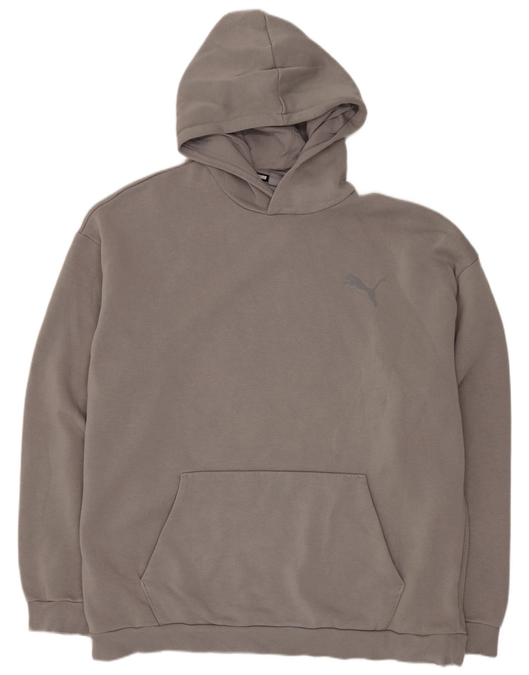 Puma Mens Hoodie Jumper Large Grey Cotton
