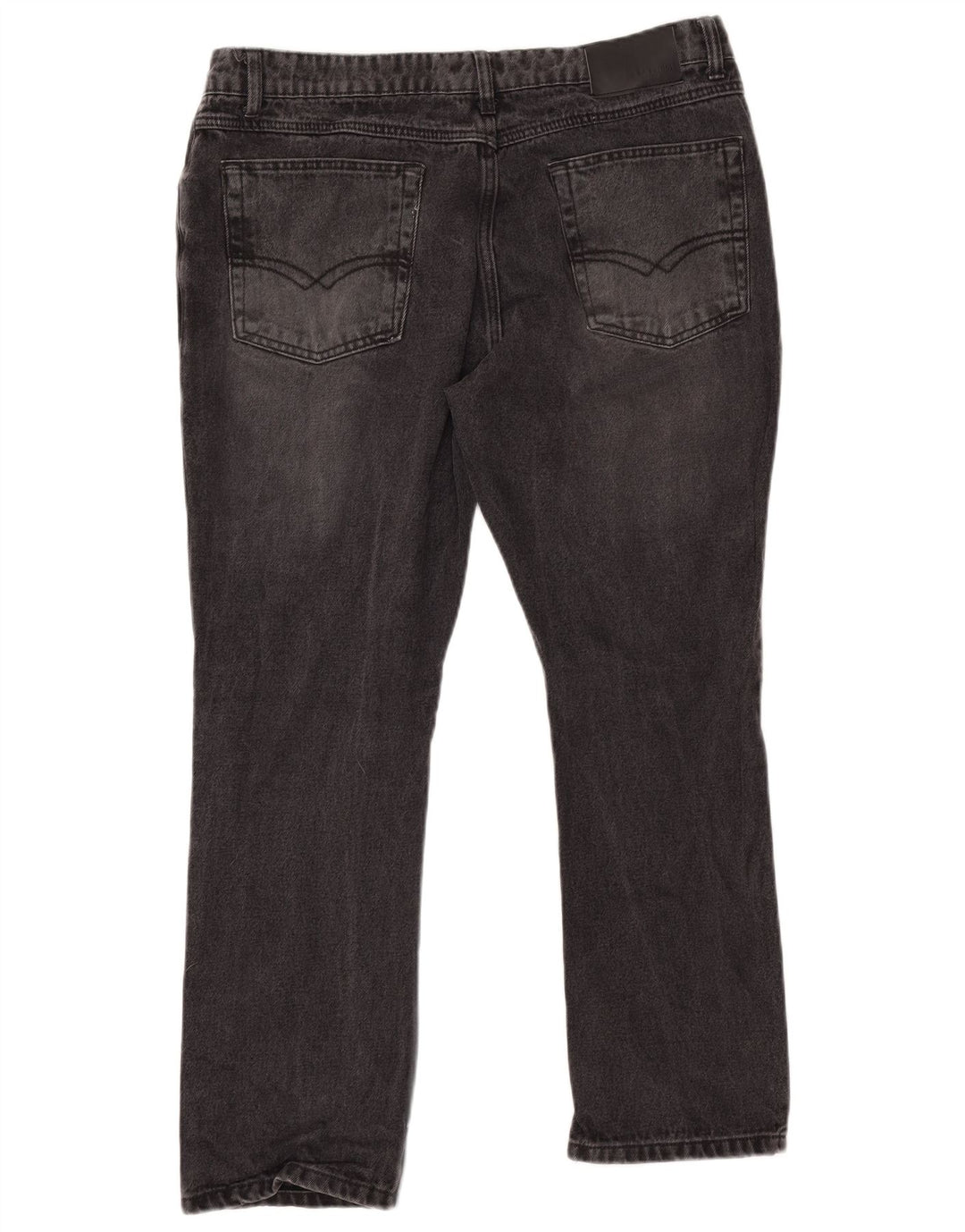 PIERRE CARDIN Mens Straight Jeans W38 L29  Black Cotton