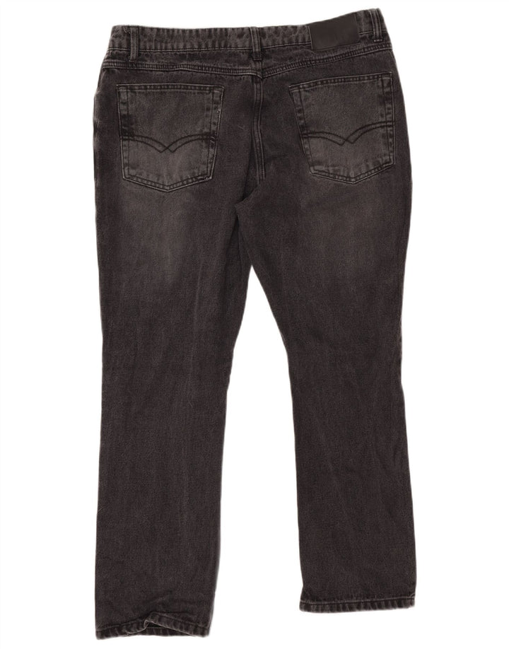 PIERRE CARDIN Mens Straight Jeans W38 L29  Black Cotton
