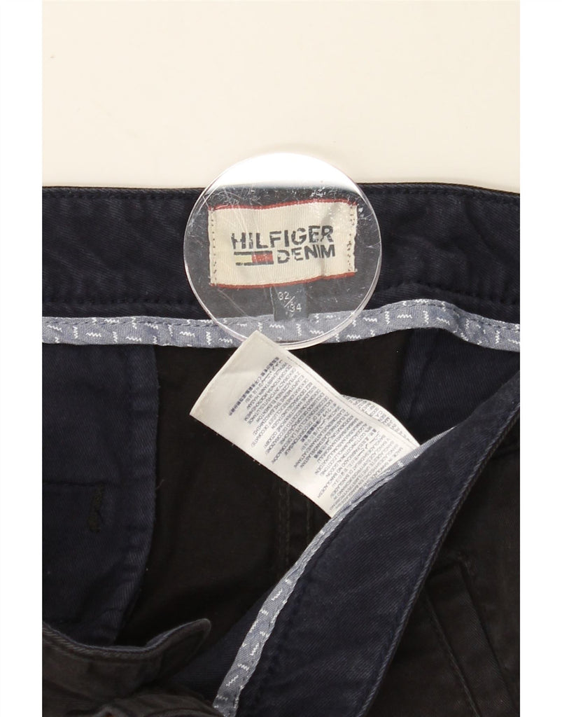 TOMMY HILFIGER Mens Slim Casual Trousers W32 L34 Black Cotton Vintage Tommy Hilfiger and Second-Hand Tommy Hilfiger from Messina Hembry 