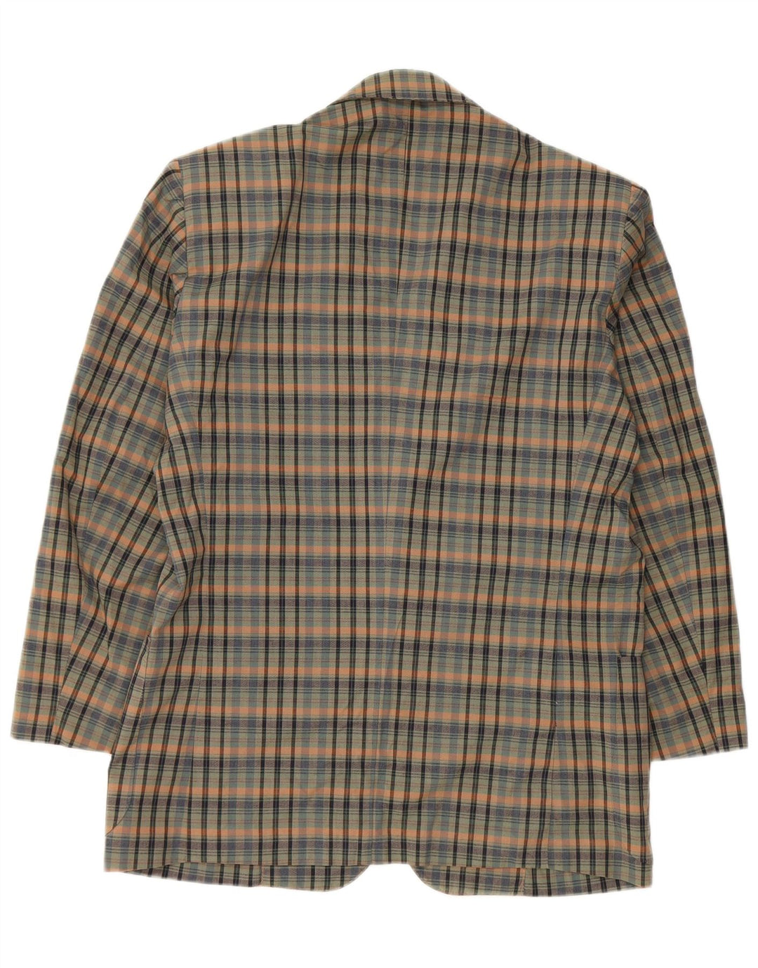 Ingram Womens Azimut 2 Button Blazer Jacket IT 48 XL Green Check Cotton