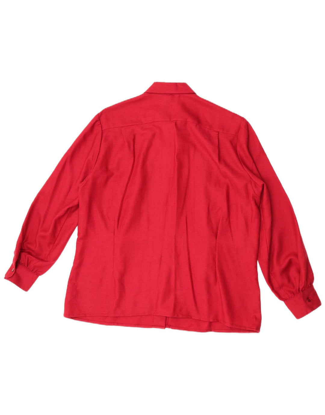 Mila Schon Womens Shirt Blouse IT 48 XL Red Wool