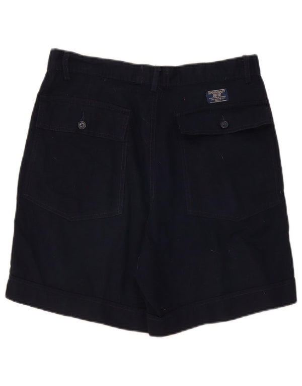 Rifle Womens Cargo Shorts W33 Large Navy Blue Cotton