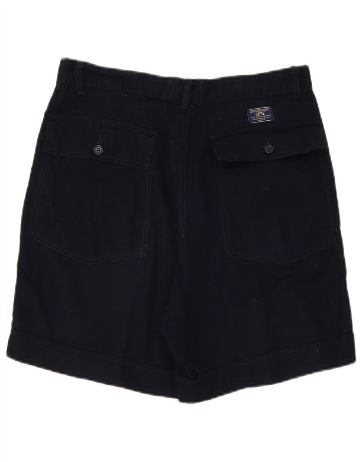 Rifle Womens Cargo Shorts W33 Large Navy Blue Cotton
