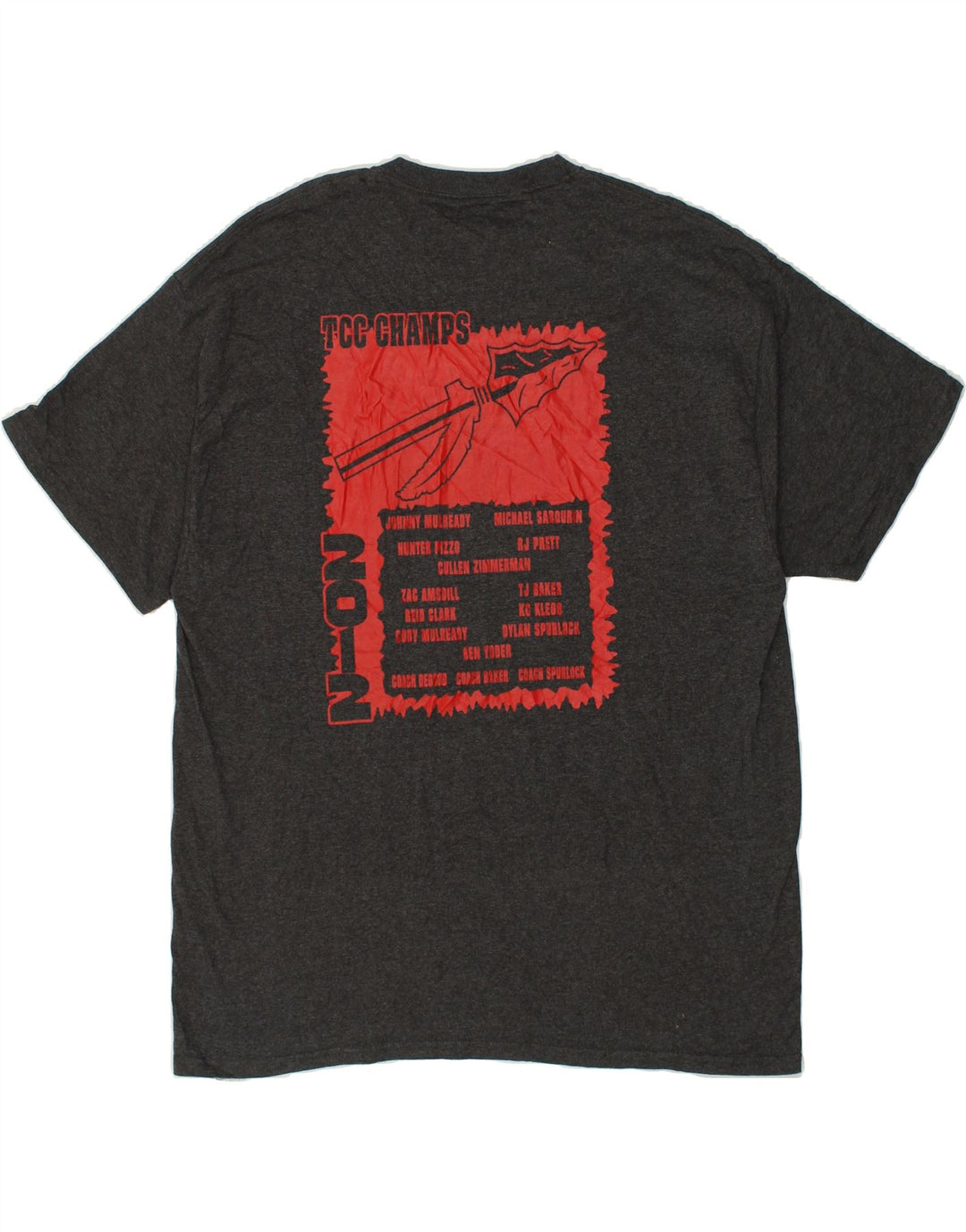 CHAMPION Mens Graphic T-Shirt Top XL Grey Cotton Vintage Champion and Second-Hand Champion from Messina Hembry 