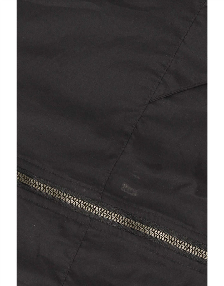 Kappa Mens Hooded Loose Fit Reversible Jacket UK 40 Large Black Polyester