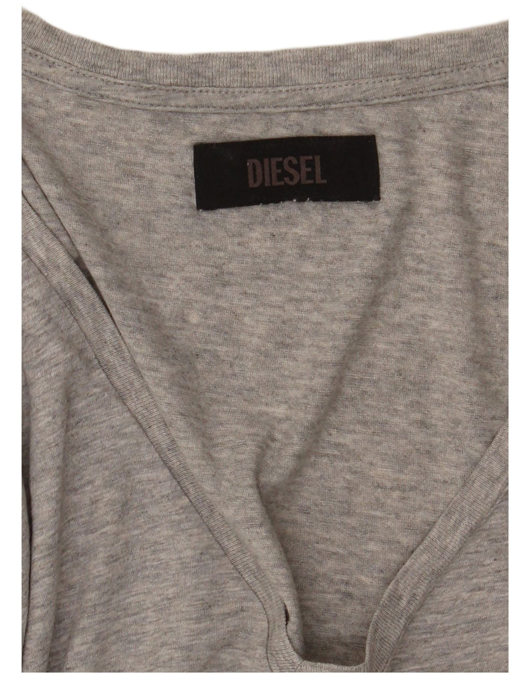Diesel Womens Graphic T-Shirt Top UK 16 Large Grey