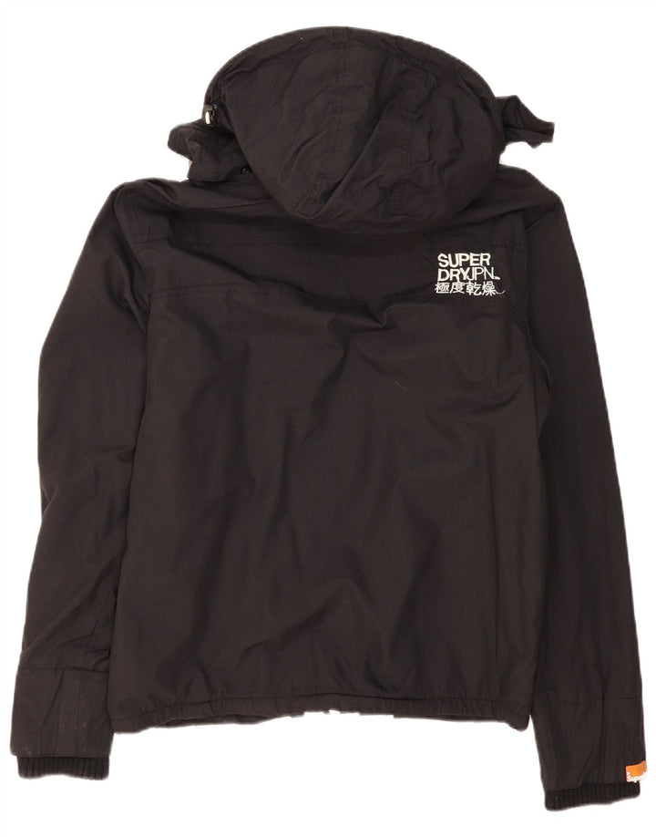 Superdry Womens The Windcheater Windbreaker Jacket UK 14 Medium Black