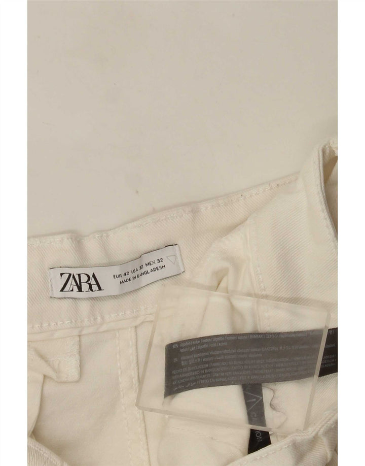 Zara Mens Chino Shorts EU 42 Large W32 White Cotton