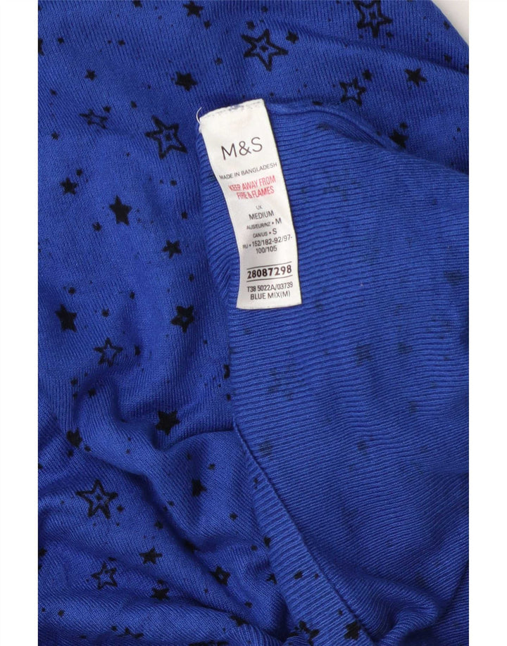 Marks & Spencer Womens Boat Neck Jumper Sweater UK 14 Medium Blue