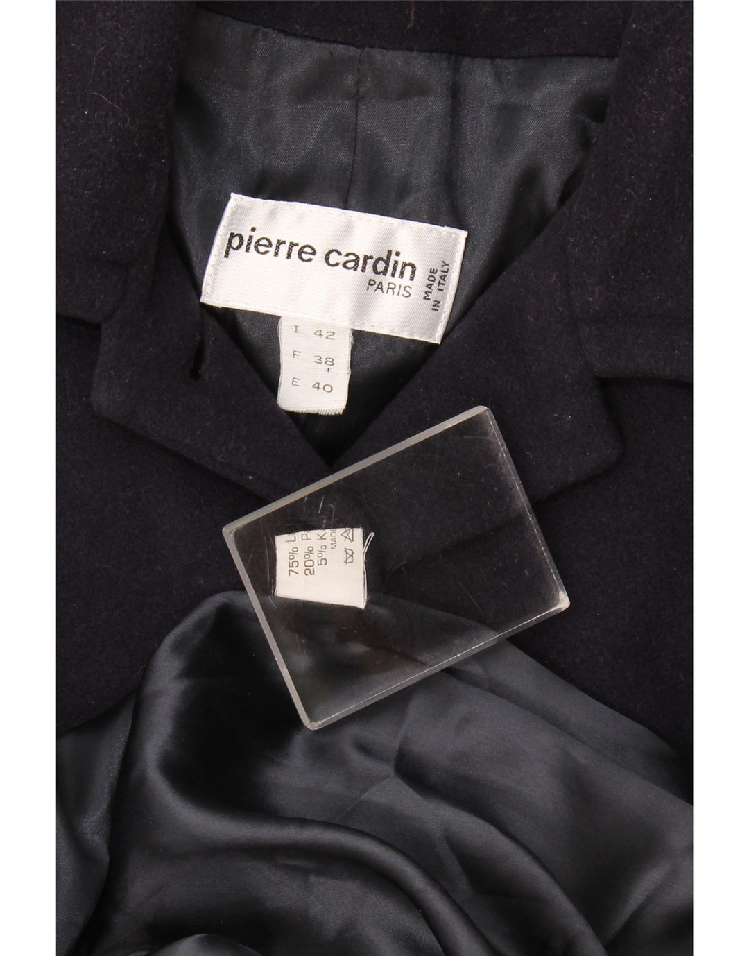 Pierre Cardin Womens Oversized Overcoat IT 42 Medium Navy Blue Wool