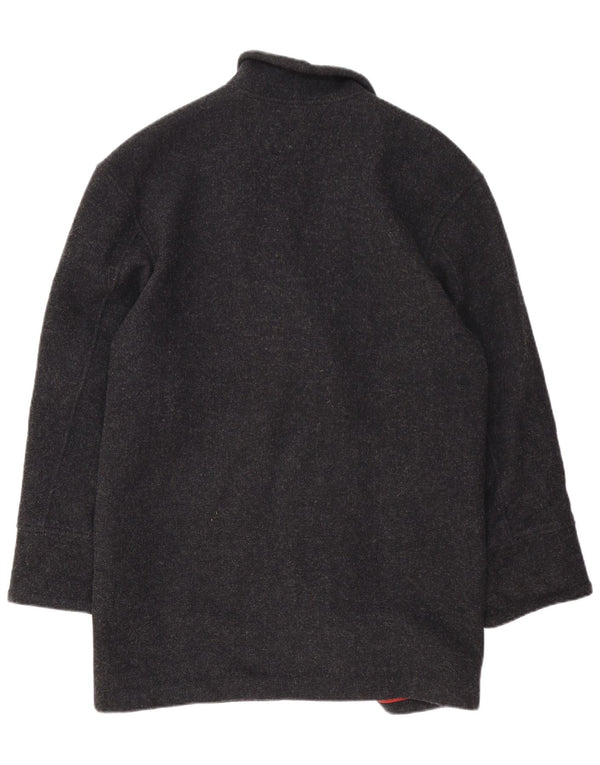 Vintage Womens Oversized Overcoat IT 42 Medium Grey Wool