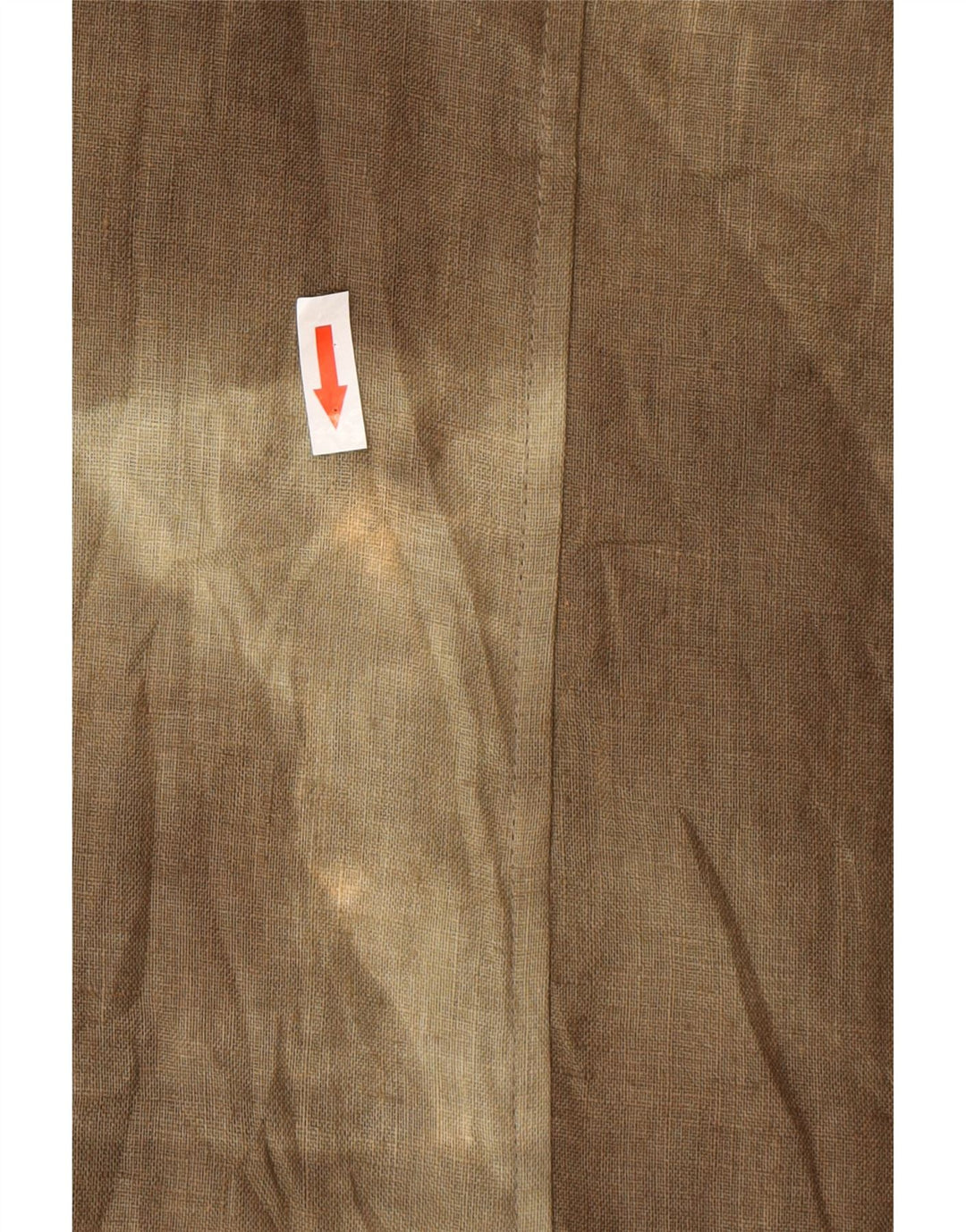 Vintage Womens Short Sleeve Shirt Blouse UK 12 Medium  Khaki Tie Dye Silk