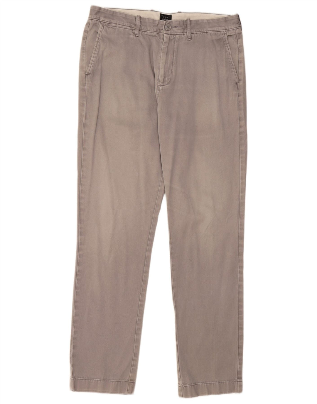 J. CREW Mens Slim Chino Trousers W32 L32 Grey Cotton