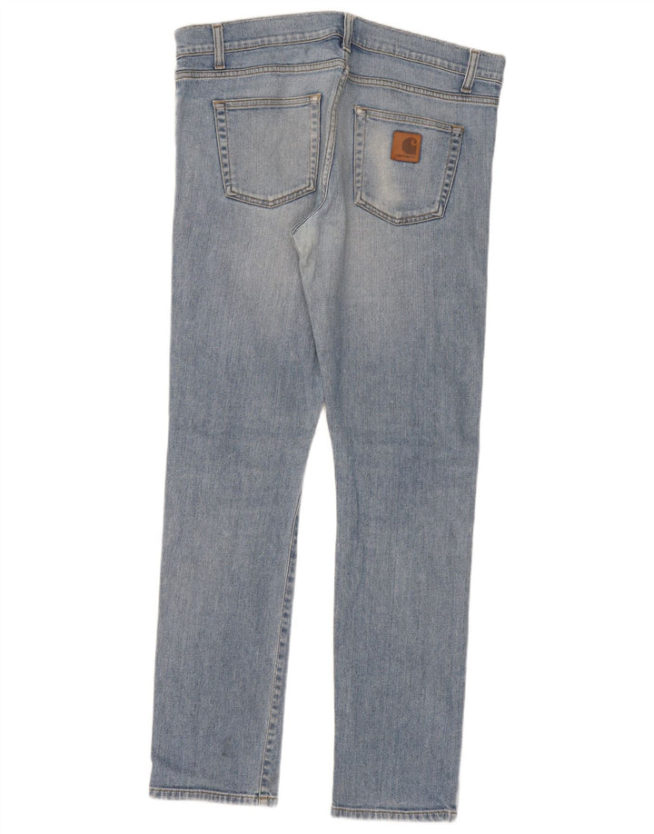 CARHARTT Mens Wip Slim Jeans W34 L32 Blue Cotton