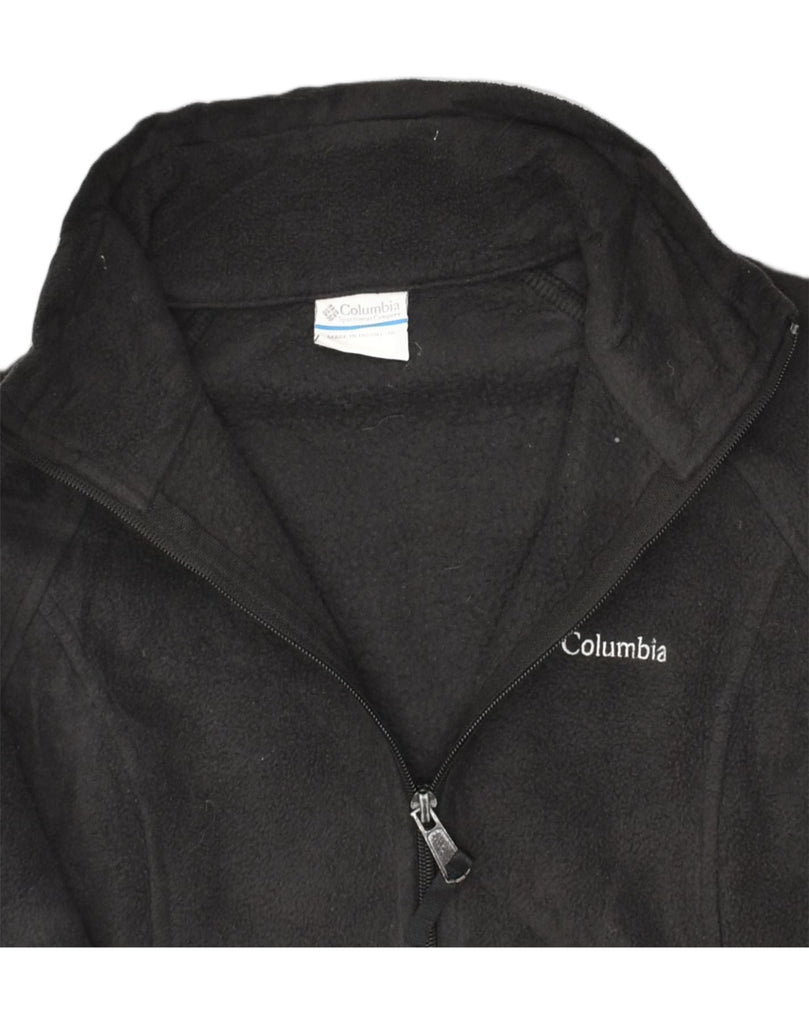 COLUMBIA Womens Fleece Jacket UK 14 Medium Black Polyester | Vintage Columbia | Thrift | Second-Hand Columbia | Used Clothing | Messina Hembry 