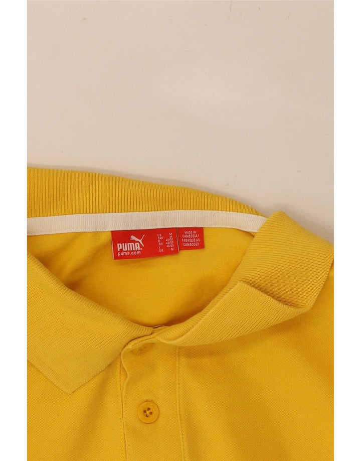 PUMA Mens Polo Shirt Medium Yellow Vintage Puma and Second-Hand Puma from Messina Hembry 
