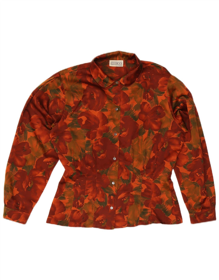 Penny Black Womens Oversized Shirt Blouse UK 10 Small Red Floral