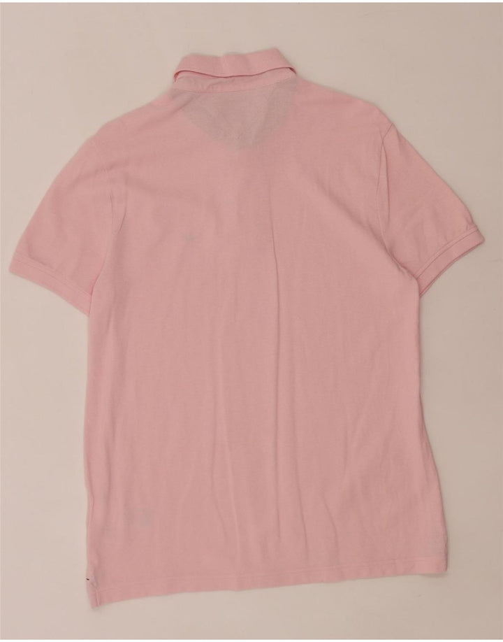 Tommy Hilfiger Mens Polo Shirt Medium Pink Cotton