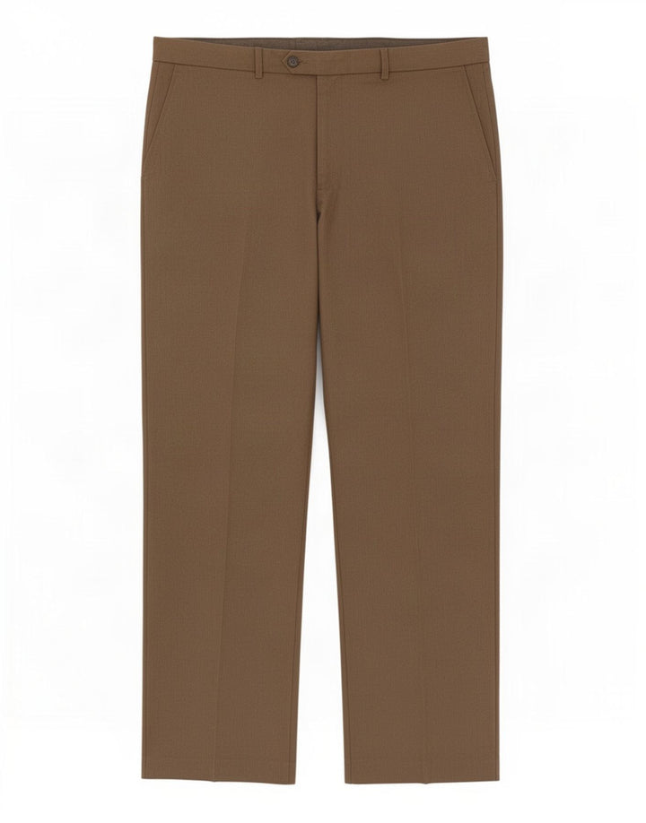 Marks & Spencer Mens Regular Fit Suit Trousers W40 L31 Brown Polyester
