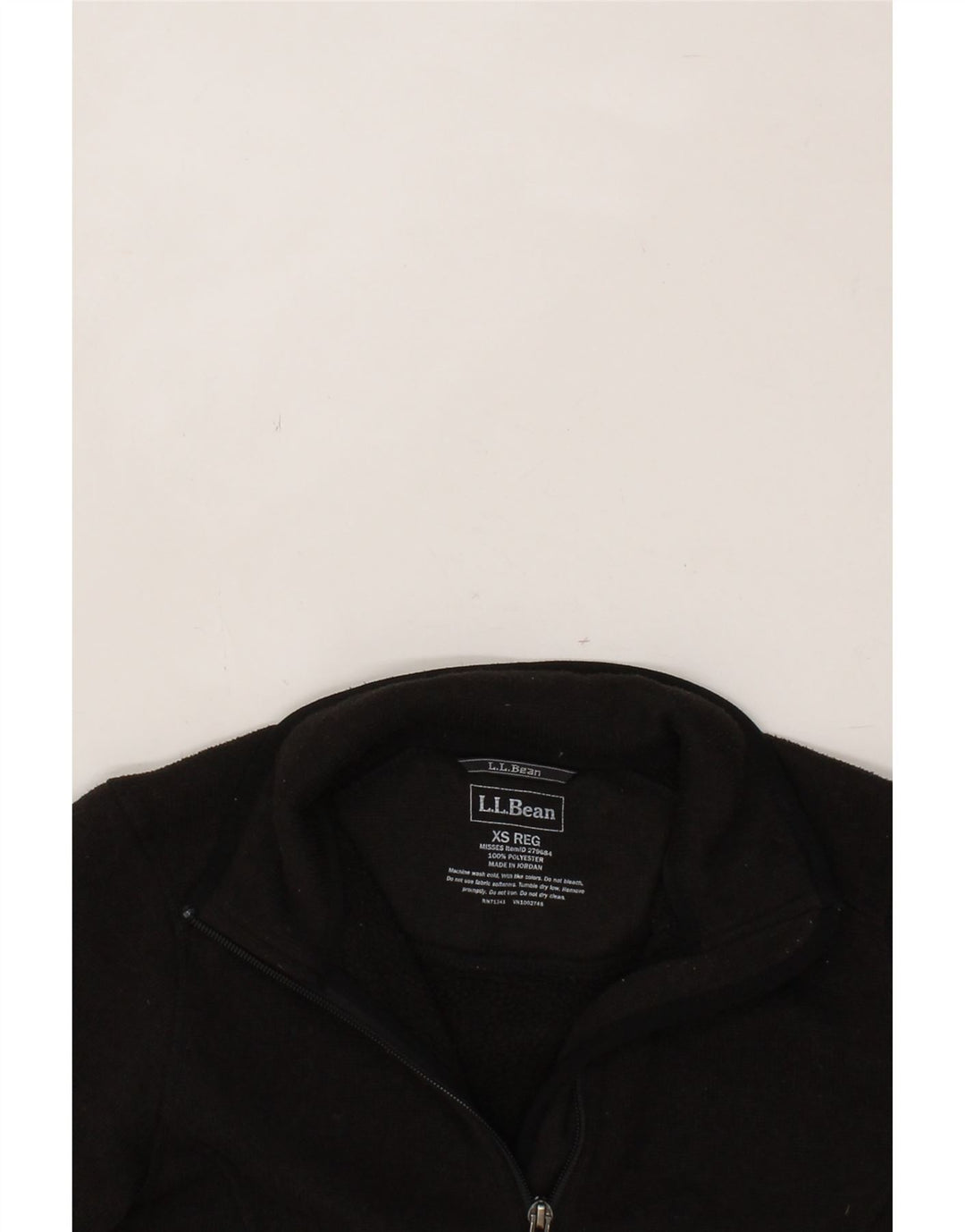 L.L.BEAN Womens Tracksuit Top Jacket UK 6 XS Black Polyester Vintage L.L.Bean and Second-Hand L.L.Bean from Messina Hembry 