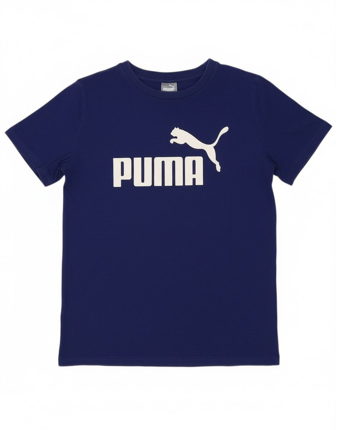 Puma Boys Graphic T-Shirt Top 10-11 Years Medium Blue Cotton
