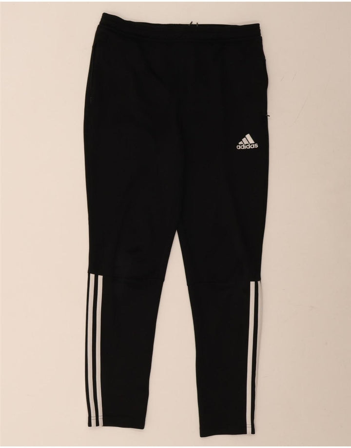 Adidas Boys Tracksuit Trousers 13-14 Years Black Polyester